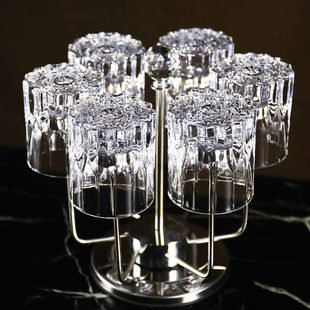 高级轻奢威士忌酒杯创意家用古典加厚洋酒杯啤酒杯江户切子杯套装