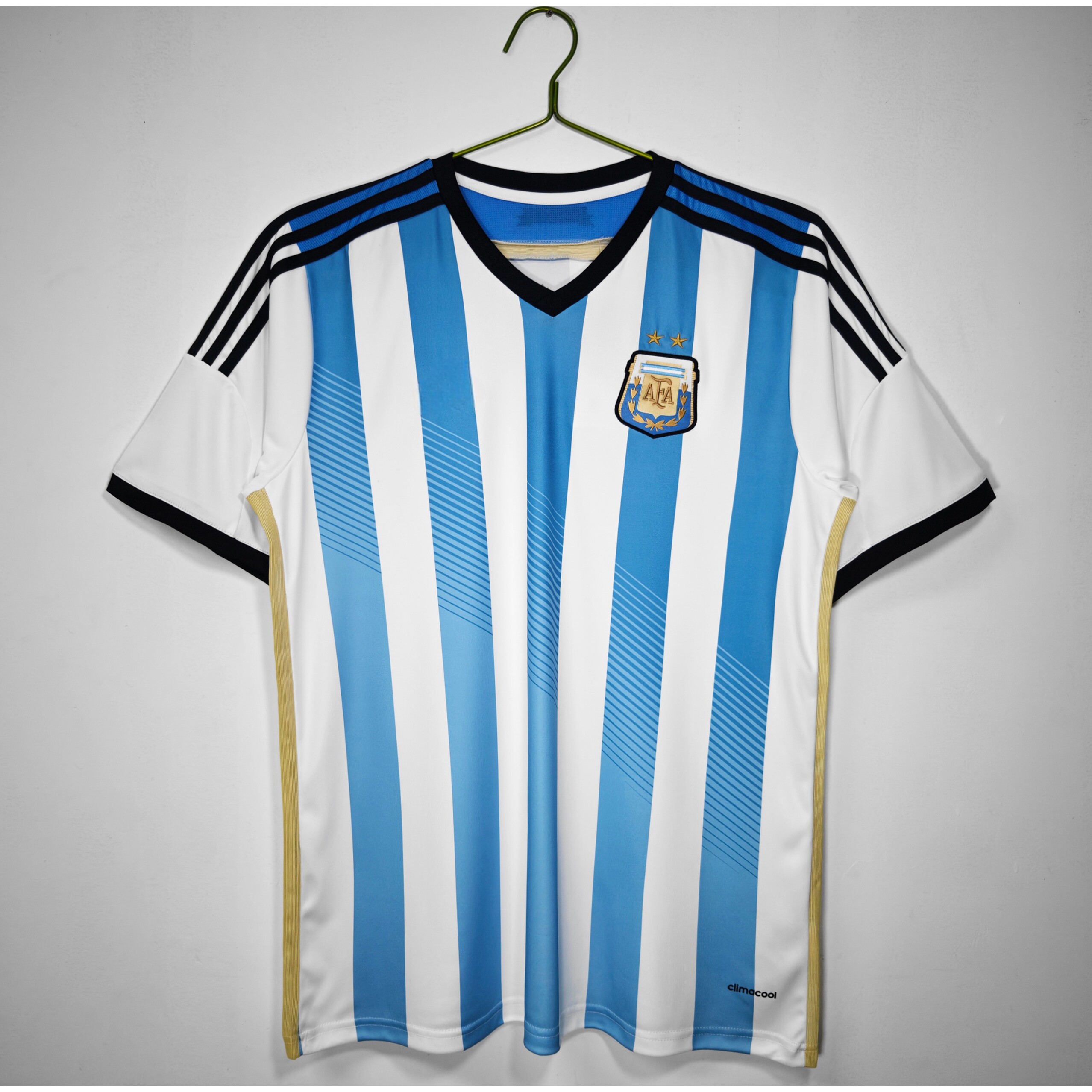 2014阿根廷主场10号梅西经典复古足球服球衣球迷版运动训练休闲