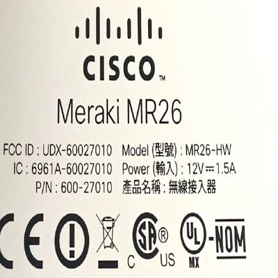 Cisco思科 Meraki MR26-HW 云管理双频无线