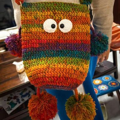 同款手编八股牛奶棉diy巫师帽精灵帽彩色段染粗毛线团编织围巾线