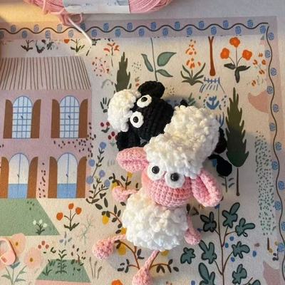 手工毛线编织针织小羊钩织肖恩钥匙扣挂件玩偶钩针可爱diy材料