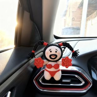 新比基尼如花二人转手帕毛线手工编织钩织自制diy玩偶材料钩针