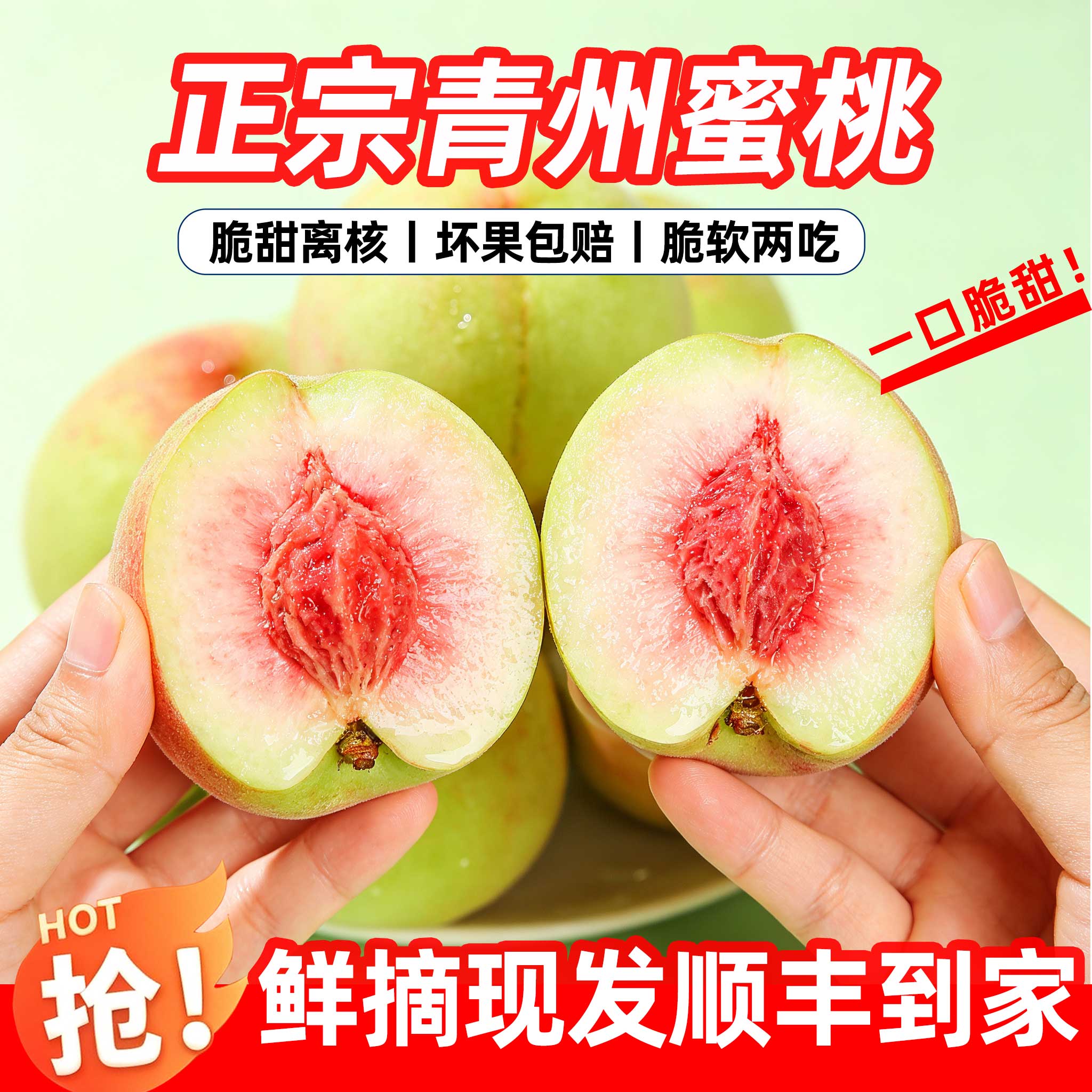 【只发顺丰】脆甜青州蜜桃10斤