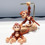 3D打印可爱呆萌小猴子模型塑料玩具摆件桌面装 饰雕塑摆件节日礼物