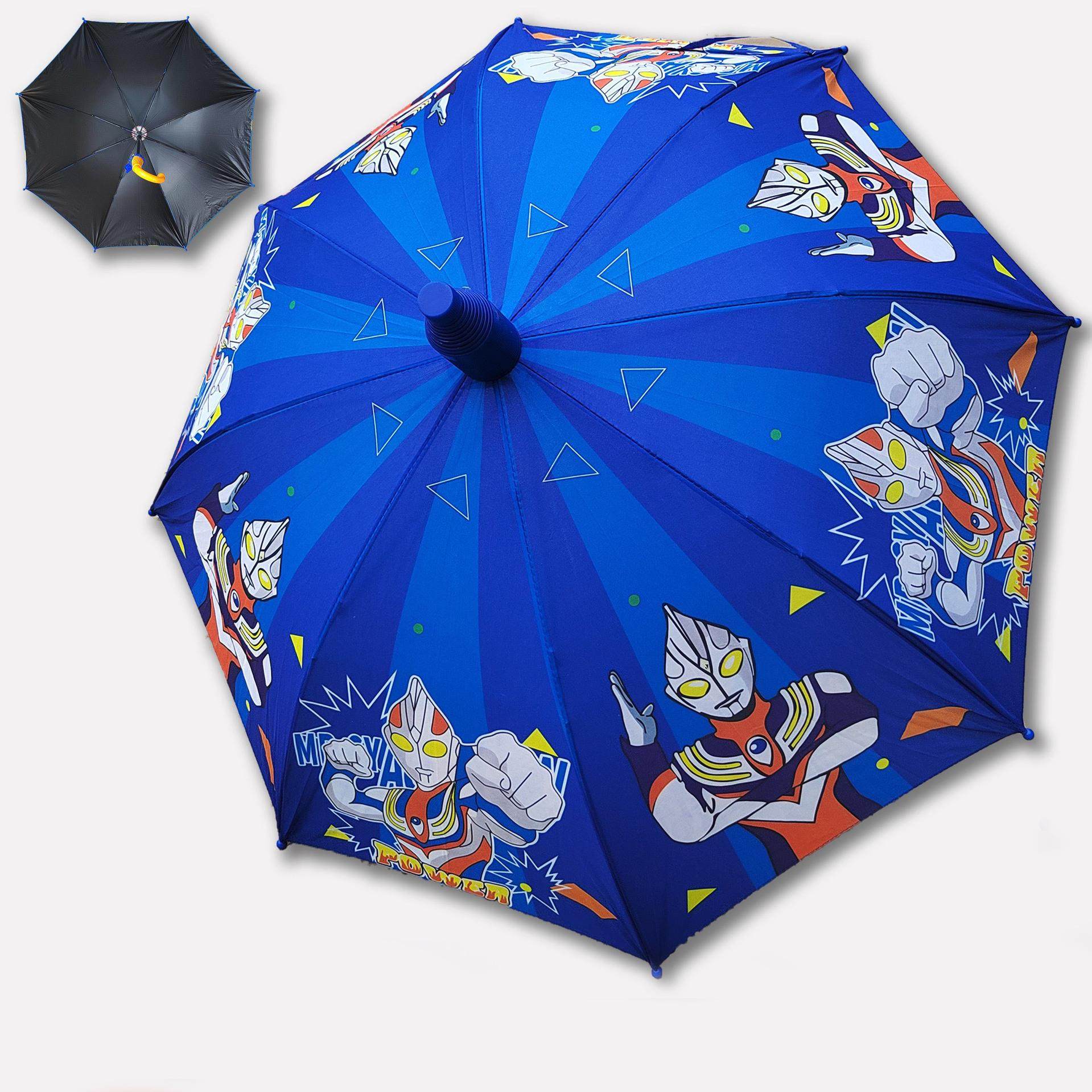 奥特曼卡通儿童雨伞遮阳黑胶太阳伞小学生幼儿园男女自动长柄卡通图片