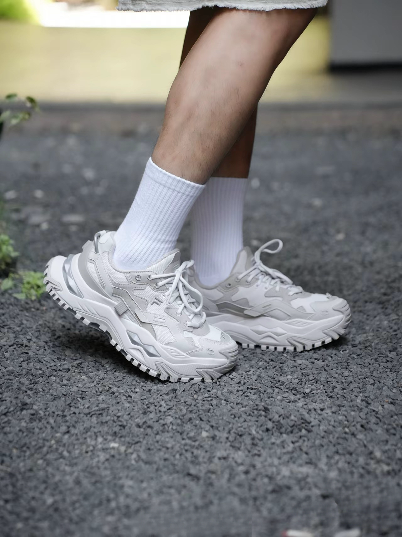 FILA斐乐硬糖2025新款男鞋厚底增高休闲简约复古运动鞋加绒老爹鞋