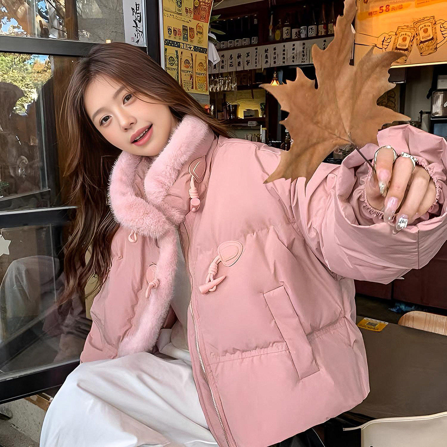韩系加绒加厚羽绒服女2025新款冬季宽松小个子短款棉服外套超好看