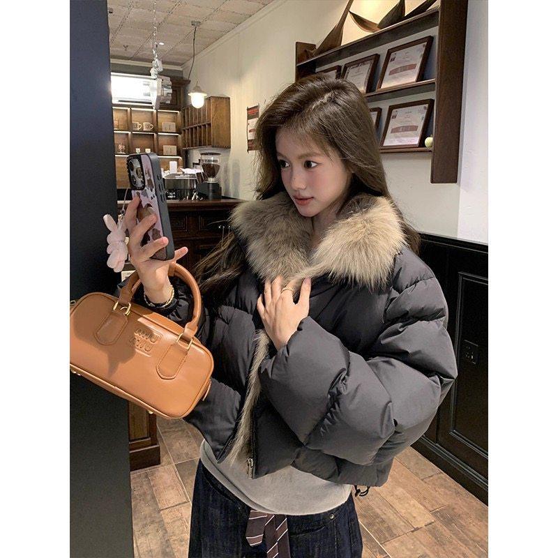 2026新款羽绒服女短款小个子加厚保暖白鸭绒面包服外套