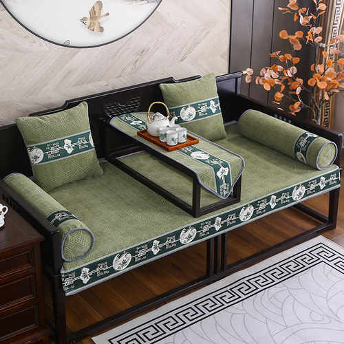 罗汉床床单套罩实木沙发坐垫四季通用防滑雪尼尔新中式高档
