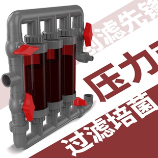 创滤先锋水族箱底滤鱼缸滤筒反冲洗免打孔改底滤槽溪流缸下过滤