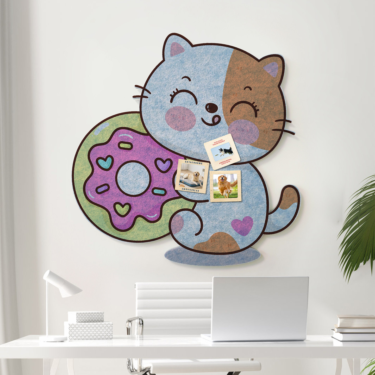 毛毡板墙贴明信片照片墙免打孔