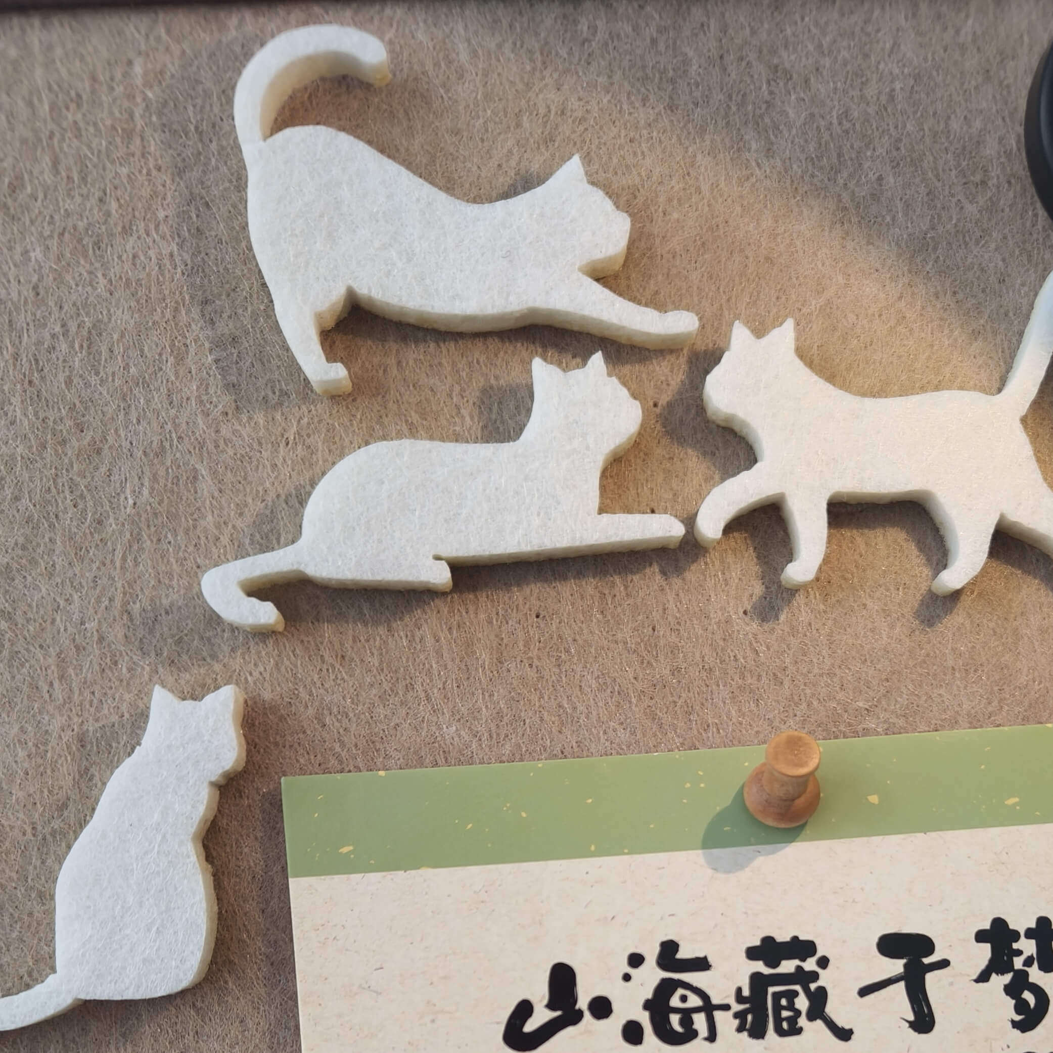 可爱卡通猫咪装饰ins软木板毛毡板照片背景墙创意高颜值立体贴饰