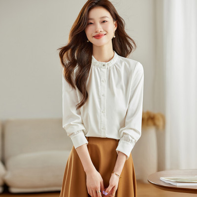 女装 女士精品衬衫5023休闲纯色other修身型常规开衫2