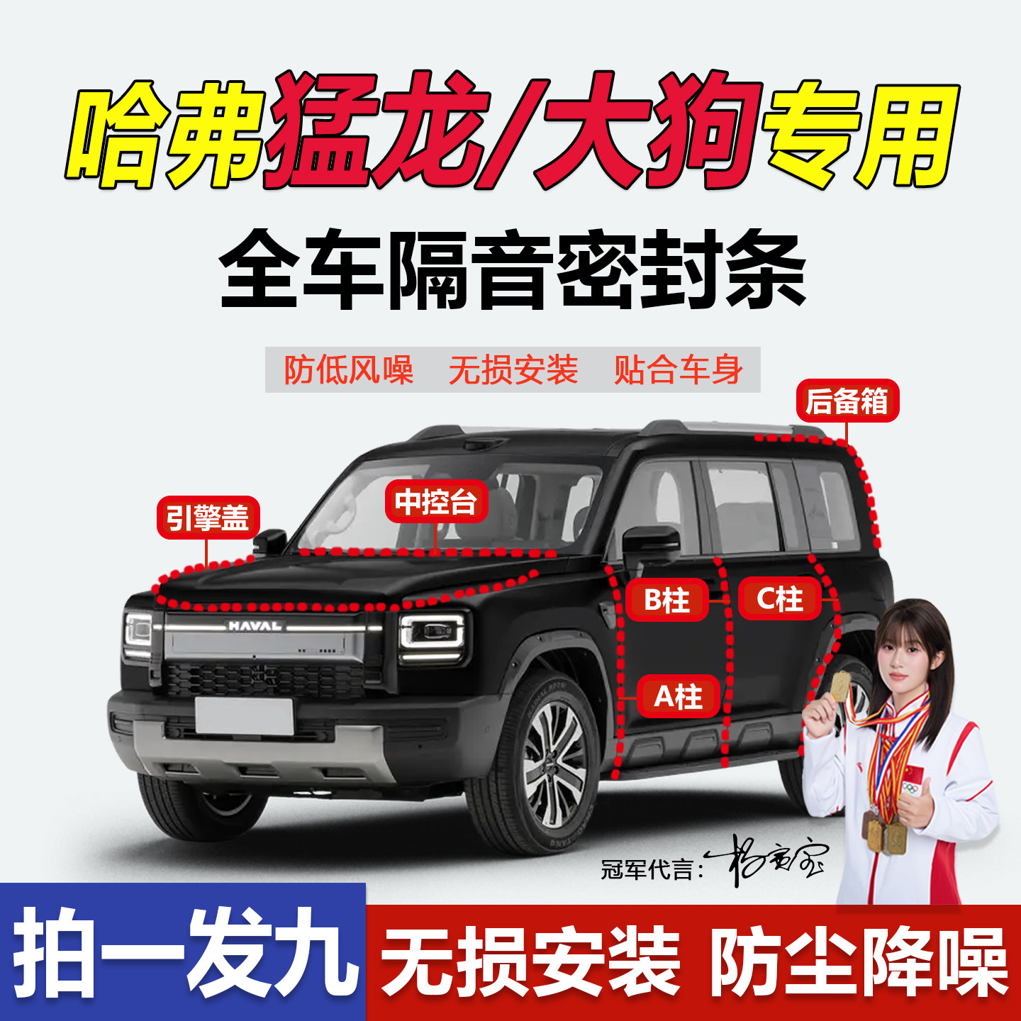 哈佛大狗/猛龙ABC柱中控台密封条