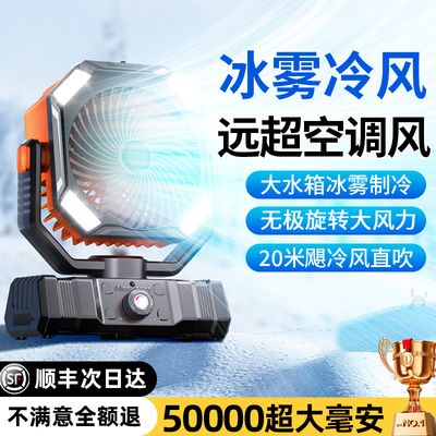 AI降温喷雾丨16℃冰雾露营空调扇