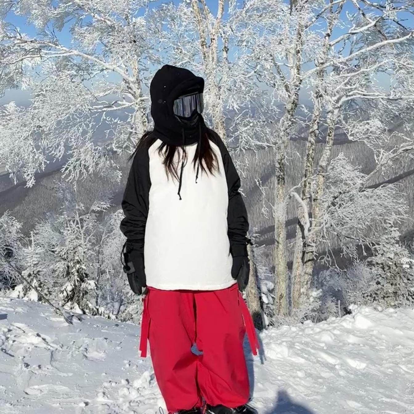 滑雪卫衣 黑白拼色/ 白色 防水加绒加厚 小个子男女同款单板,户外/登山/野营/旅行用品,滑雪衣,淘宝优惠券,粉丝福利购,淘宝优惠卷