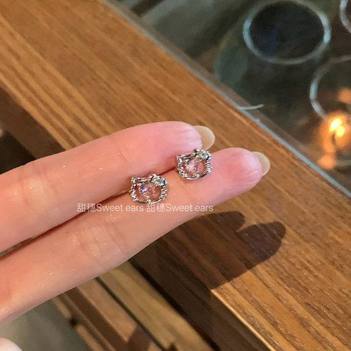 KT粉钻耳骨钉医用钛钢