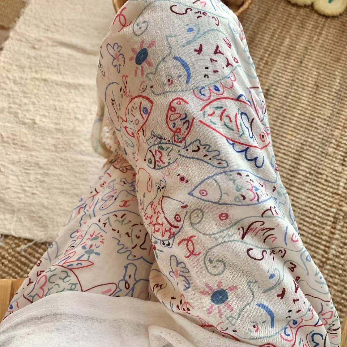 新品！a类全棉双层纱新款线条小鱼宽松舒适睡裤有口袋居家裤,女士内衣/男士内衣/家居服,睡裤/家居裤,淘宝优惠券,粉丝福利购,淘宝优惠卷