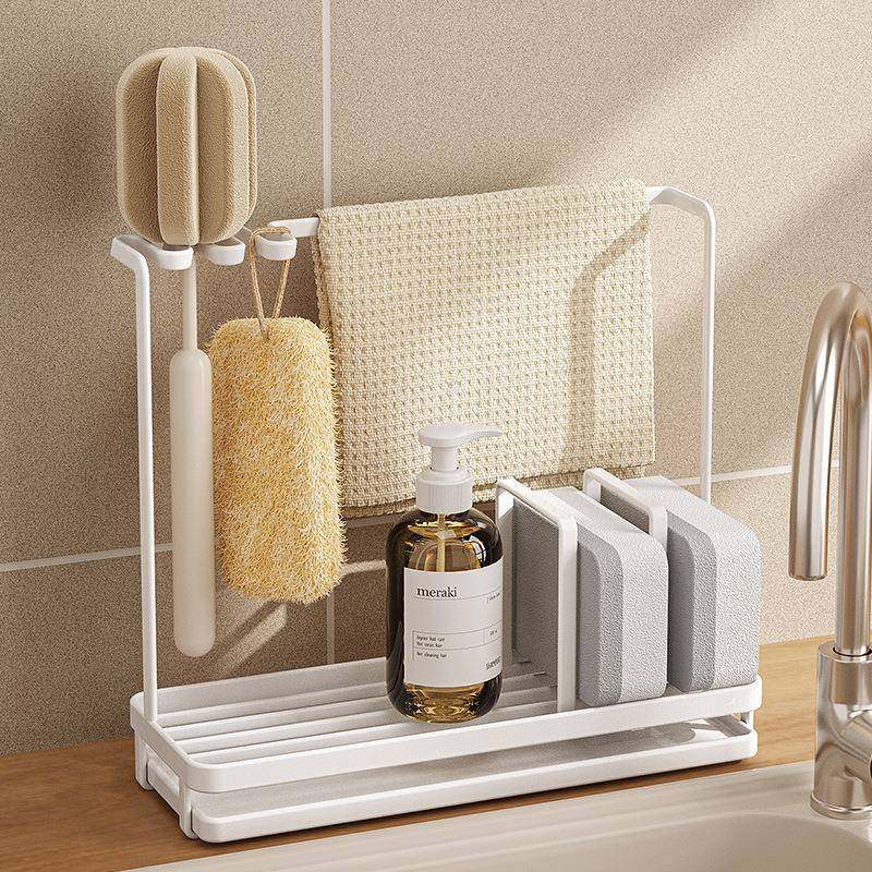 日式厨房置物架抹布收纳架毛巾沥水架厨房置物架海绵沥水架,收纳整理,书桌收纳置物架,淘宝优惠券,粉丝福利购,淘宝优惠卷