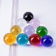 弹珠彩色玻璃珠子儿童装 饰摆件透明红白黄蓝绿紫粉黑色实心水晶球