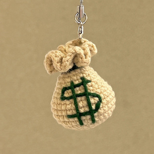 手工编织钱袋子钥匙扣挂件diy材料包毛线钩针自制手钩新年礼物