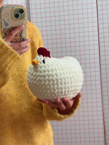 手工编织毛线钩针可爱小鸡玩偶抱枕diy材料包自制送朋友闺蜜礼物