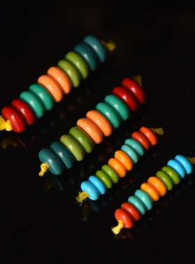 松石彩色隔片一条仿松石菱镁矿diy手工文玩佛珠手链搭配饰品配件