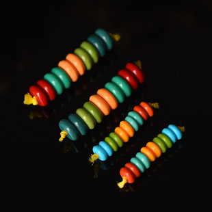 松石彩色隔片一条仿松石菱镁矿diy手工文玩佛珠手链搭配饰品配件