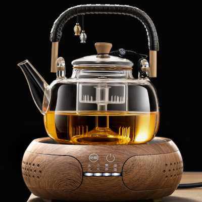 电陶炉加热玻璃烧水壶蒸煮茶壶家用陶壶茶具全自动小型煮茶器套装