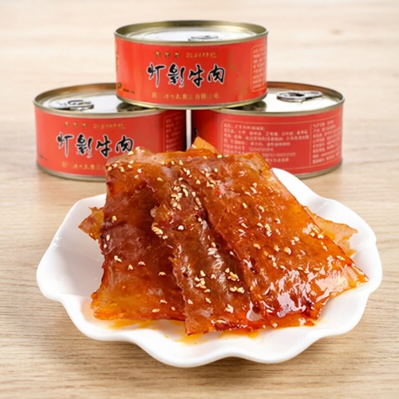达州灯影牛肉老川东100g罐装 薄如蝉翼麻辣酥脆 开罐即食地道川味