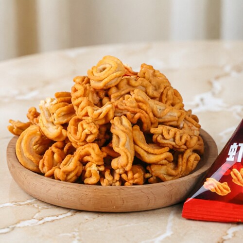 酥脆掉渣虾香浓郁！虾味卷 独立包装KTV火锅店 休闲零食小吃