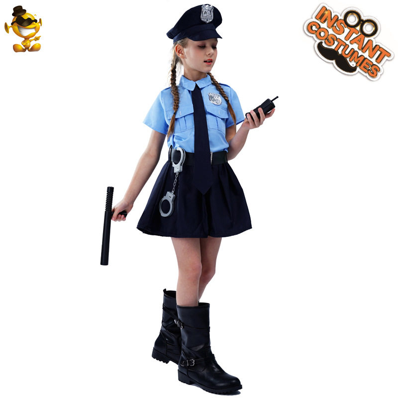 万圣节儿童装扮服装 cosplay 女孩制服女童修身制服分销批发