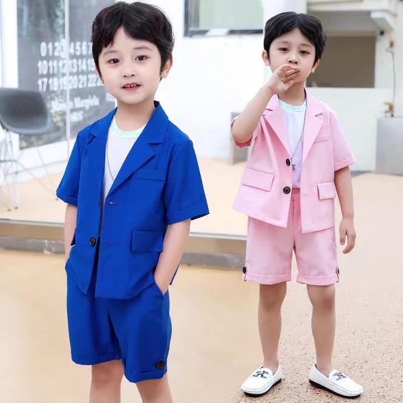 9202 2023新款.儿童西装套装夏款两件套男童表演服礼服节目主持演
