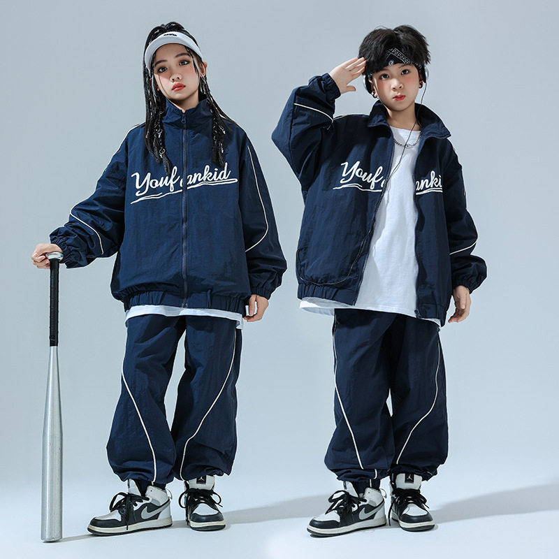 儿童街舞演出服潮服运动套装hiphop嘻哈爵士舞服装模特走秀表演服