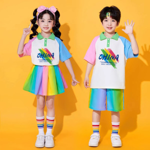 六一儿童演出服幼儿园班服合唱舞蹈服小学生拉拉操啦啦队表演服装