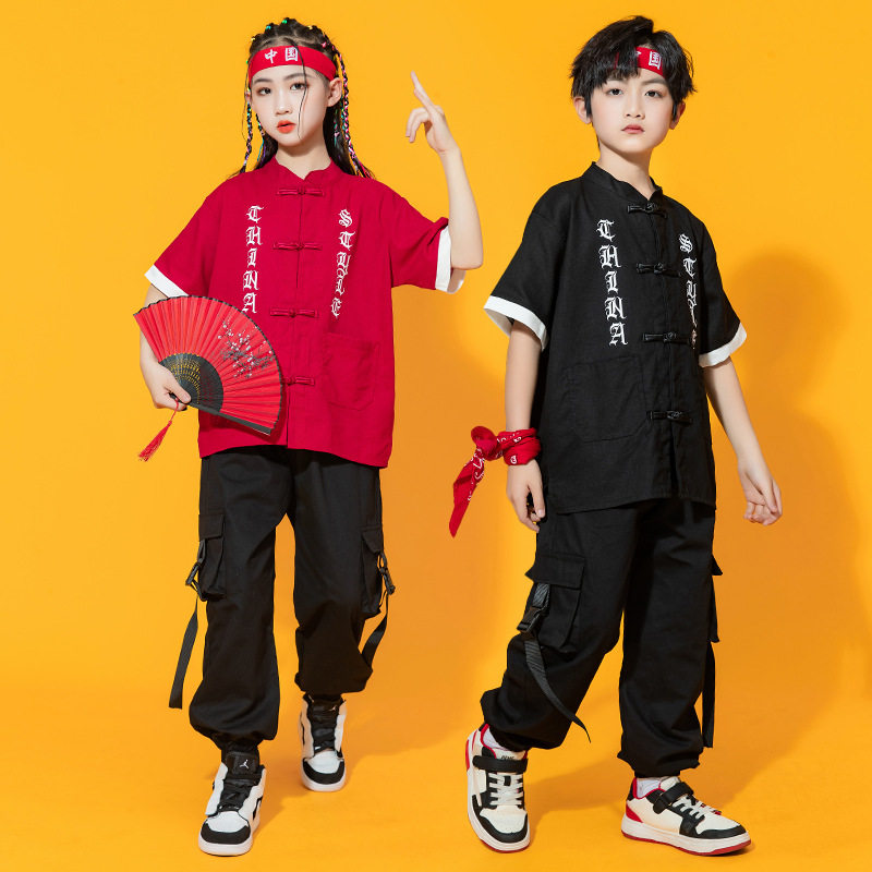 六一儿童拉拉队演出服国潮街舞套装中小学生合唱班服男女童表演服