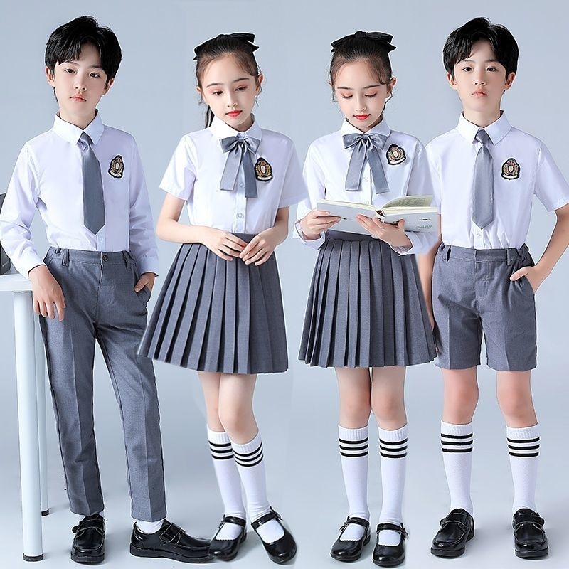中小学生大合唱表演服装英伦风校服诗歌朗诵演出服儿童幼儿园