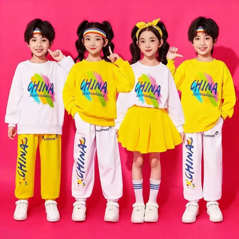 儿童啦啦队演出服幼儿园舞蹈班服元旦合唱表演服小学生运动会服装