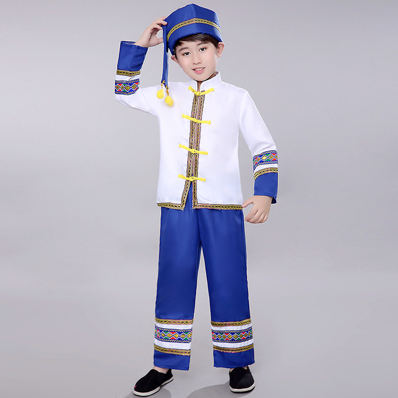 三月三壮族服装儿童苗族男女童表演服少数民族广西舞蹈演出服饰
