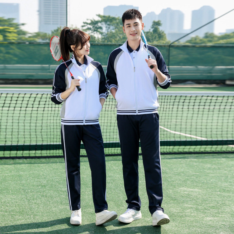 初中学生校服长袖套装春秋季高中班服男女运动服两件套小学团体服