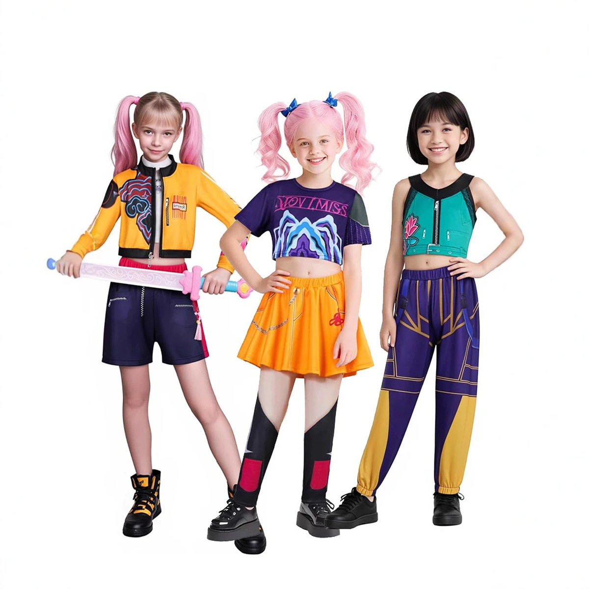 女童KPOP歌手舞台表演服装4-10岁儿童变装cosplay演出服