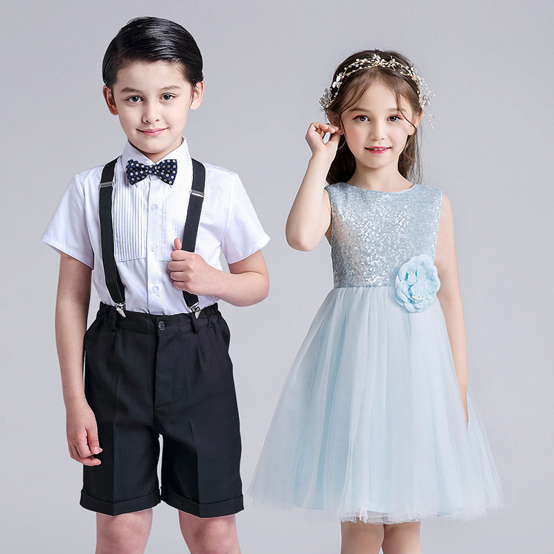 六一儿童合唱演出服中小学生表演服装诗歌朗诵舞蹈裙幼儿园大合唱