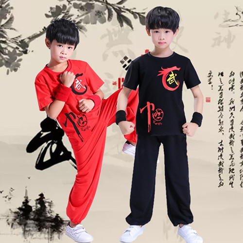 少儿武术健身操演出服儿童太极拳练功服中小学生武术操展演表演服