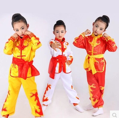儿童少林练功服太极武术表演服小学生腰鼓舞龙舟演出服一件代发