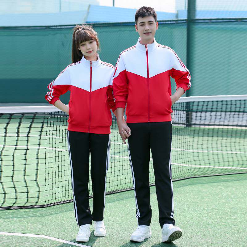 春秋季中学生校服套装高中生长袖班服初中生学院风运动休闲服情侣