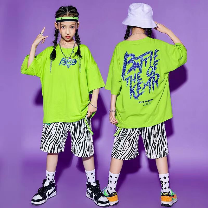 儿童街舞潮服男童嘻哈潮流套装女童hiphop炸街童装街孩演出服