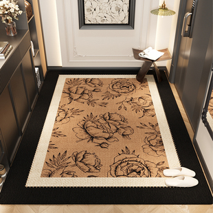 轻奢入户门地垫可裁剪复古中古风客厅地毯门垫进门门口玄关脚垫子