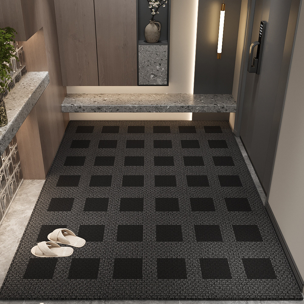 黑色地垫入户门垫进门地毯家用轻奢客厅门口玄关脚踏垫耐脏可裁剪,居家布艺,入户地垫,淘宝优惠券,粉丝福利购,淘宝优惠卷