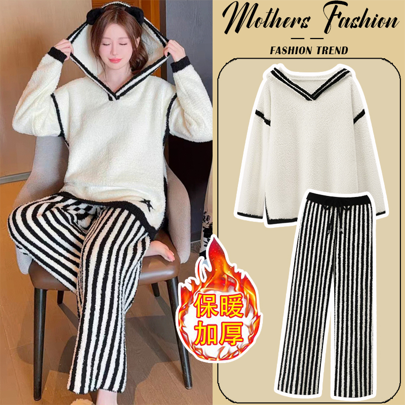 孕妇家居服套装秋冬2025新款外穿