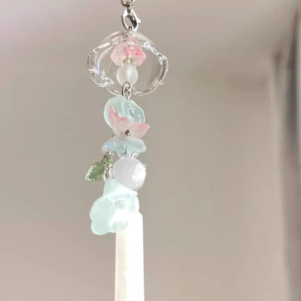 花漾春日风铃手作串珠自制简约ins手机链可爱咕卡册本相机包挂件